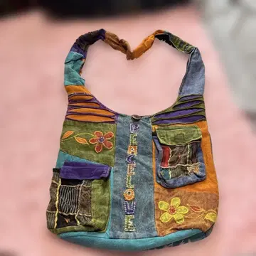 헤이세이 갸루 y2k 페어리 그런지 히피 숄더백 패치워크