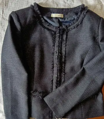 프린지 장식 블랙 자켓 M 사이즈