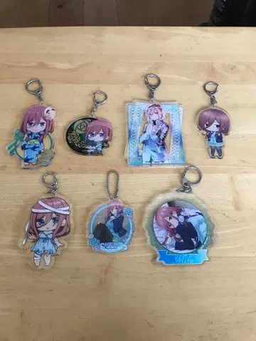 나카노 미쿠 아크릴 키링 7개 세트