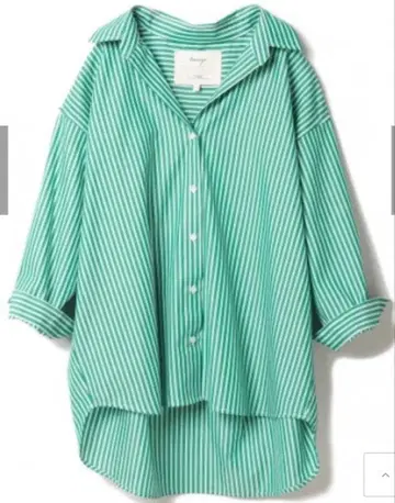 DRWCYS 도로시 컬러 스트라이프 셔츠 긴팔 그린 사이즈 1