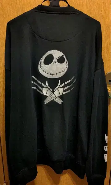 나이트메어 비포 크리스마스 잭 패턴 지퍼 맨투맨 그라니프 할로윈