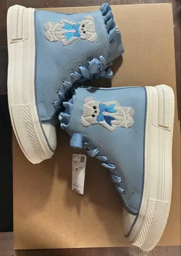 axes kawaii 스카이블루 곰 부츠 L 사이즈