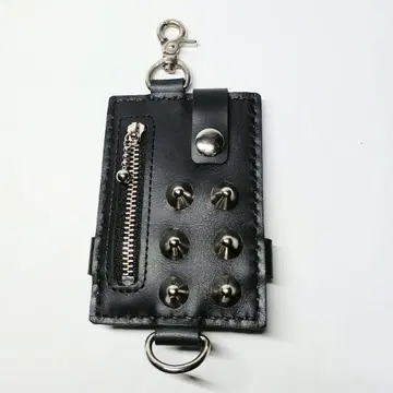 패스 케이스 카드 케이스 교통카드 지갑 가죽 펑크 천연 가죽 punk