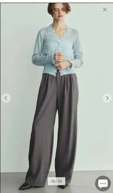 aimeine 시어 모헤어 레이스 가디건 색스