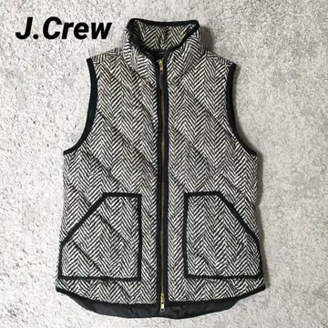 제이크루 J.Crew 헤링본 다운 베스트 더블 지퍼 YKK