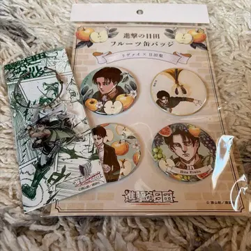 진격의 거인 진격의 히타 후르츠 캔뱃지 리바이