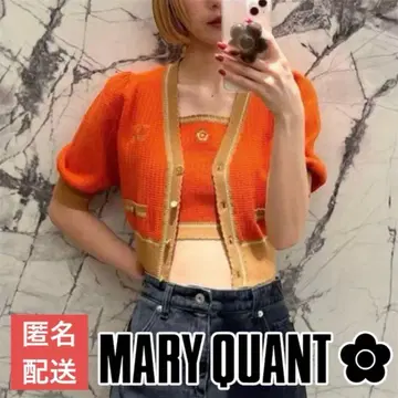 [ LILY BROWN x MARY QUANT ] 크롭 니트 가디건 반팔