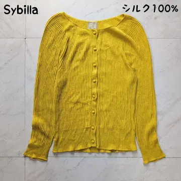 Sybilla 시빌라 실크 100% 가디건 리브 가디건 봄