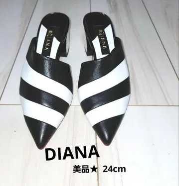 새상품급 DIANA 다이애나 뮬 펌프스 천연 가죽 레드 밑창