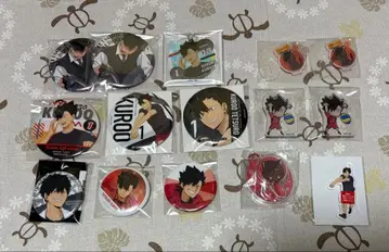 하이큐 쿠로오 테츠로 캔뱃지 아크릴 키링 묶음 판매