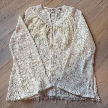 새상품급 nowos 프린지 레이스 가디건