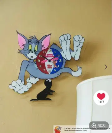 톰과 제리 콜라보 벽시계