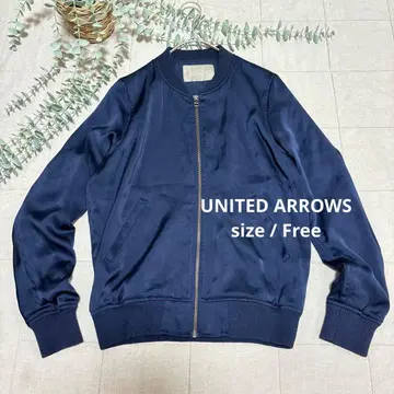 유나이티드 애로우즈 빈티지 새틴 블루종 MA-1 네이비 광택