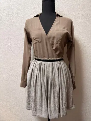 A/X Armani Exchange 베이지 셔츠 드레스