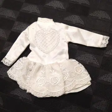 마버 바비 드레스 일본제 화이트 새틴 레이스