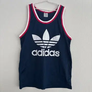 빈티지 아디다스 메쉬 탱크탑 여성용 네이비