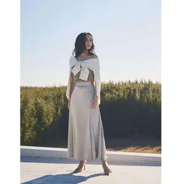 anuans 베이지 새틴 머메이드 스커트 anuans 머메이드