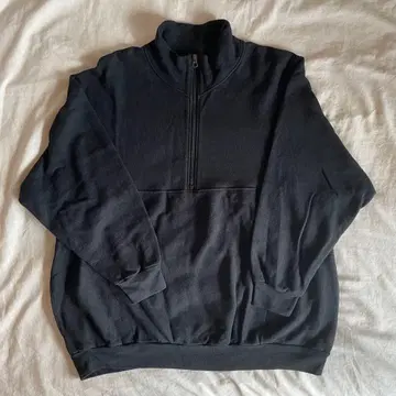 캡틴선샤인 코튼울 하프 지퍼 맨투맨 Black 40