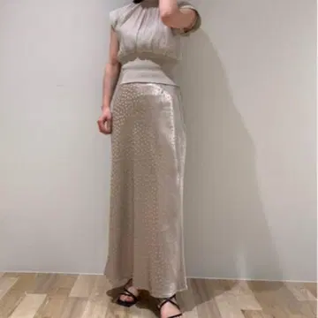 FRAY.ID 새틴 스커트 프레이 아이디 도트 롱 스커트