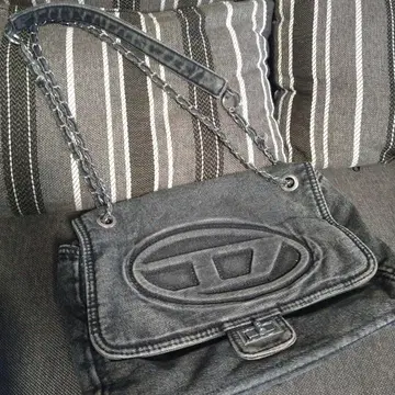 데님 숄더백 다크 그레이