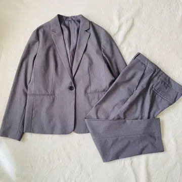 [새상품급] GU 워셔블 테일러드 자켓 수트 셋업 XL 그레이