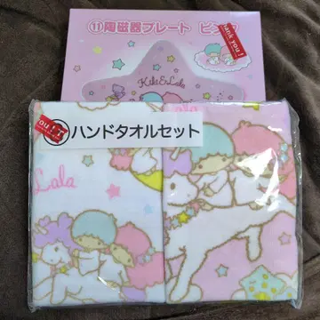 키키&라라 핸드 타월 세트 도자기 플레이트 핑크