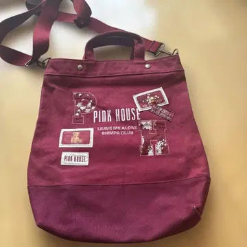 PINK HOUSE 버건디 토트백