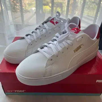 PUMA SOFTFOAM+ 스니커즈 화이트/레드