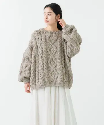 카구레 [ 23AW ] 페루 아란 크루넥 니트 kagure