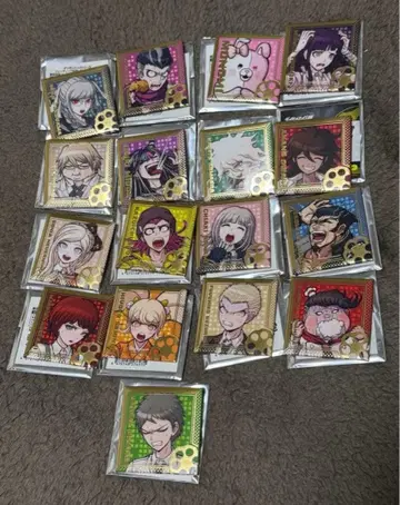 단간론파전 희로애락 컬렉션 금박 스퀘어 캔뱃지 컴플리트