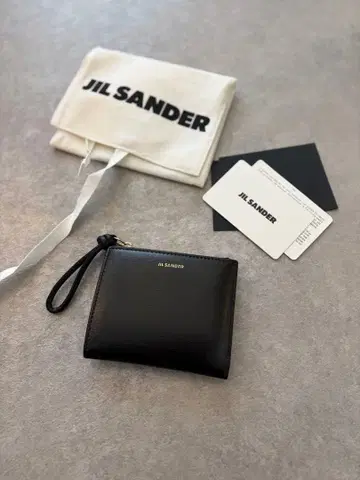 JIL SANDER Giro 이단 접이식 지갑 블랙