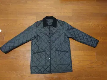 와코루 퀼팅 자켓 블랙 코듀로이 옷깃