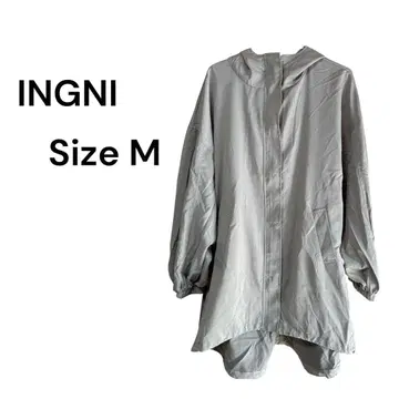 [ 새상품급 ] INGNI 볼륨 소매 후드 부착 마운틴 후드티 그레이지