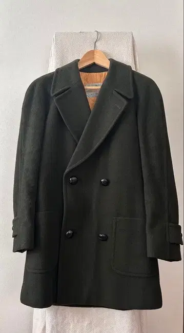 겨울 상품 특가 Aquascutum 잉글랜드제 울 하프 코트 올리브