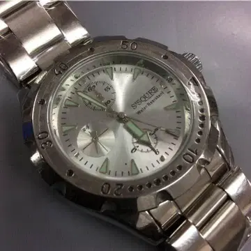 재고 처분 세일 S'Squire 남성용 손목시계 메탈 밴드 시계