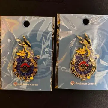 포켓몬 센터 메가 도쿄 미라이돈 로고 핀즈 피카츄 2개 세트