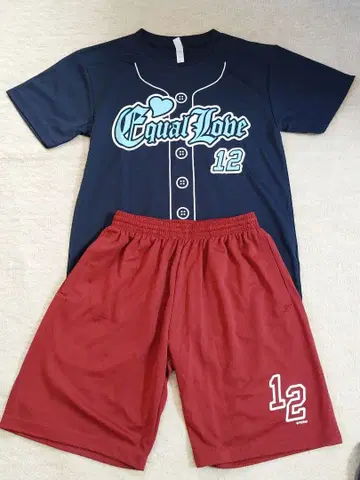 이코럽 굿즈 베이스볼 셔츠 & 하프 팬츠 세트
