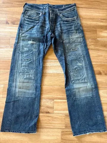 BARTACK 바택 패치워크 데님 데미지 가공 구제 의류 리페어