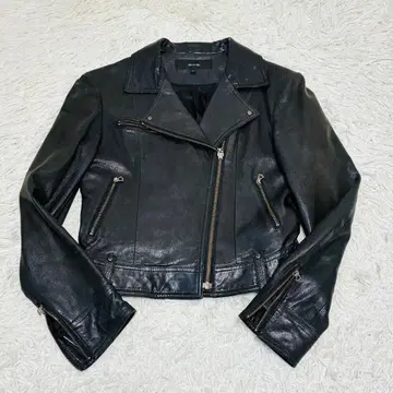 알아바일 라무 가죽 라이더 자켓