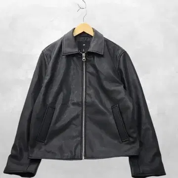 에이치앤엠 H&M 인조 가죽 지퍼 자켓 스윙탑 S