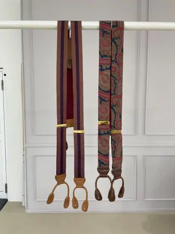 TRAFALGAR USA제 빈티지 베이스볼 단추식 서스펜더 2개