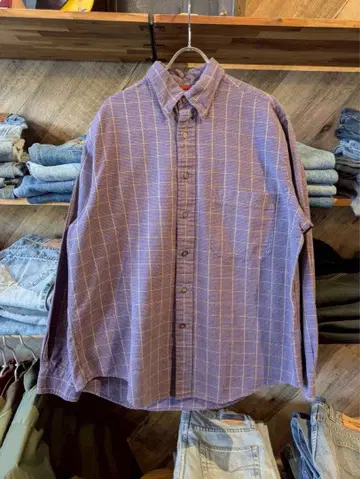 st john's bay 체크 무늬 버튼 다운 셔츠 M