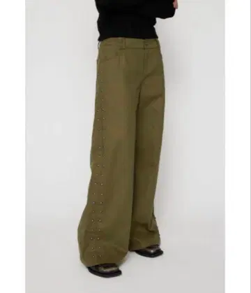 Lagua Gem 올리브색 와이드 팬츠