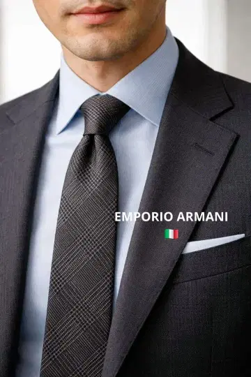 특가 컨디션 최상 ARMANI 넥타이 실크 인기 글렌체크