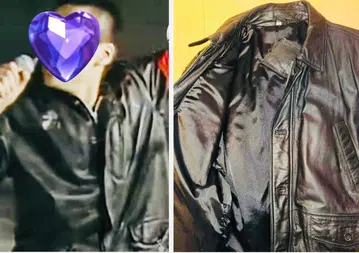 블랙 천연 가죽 블랙 카 코트 코우모토 히로토 블루하츠 LIVE