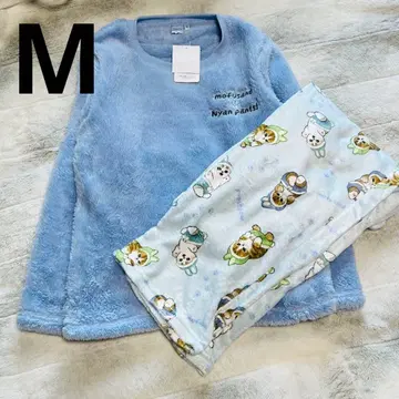 모프 샌드 우사냥 스카이블루 플리스 룸웨어 상하의 세트