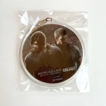 바이오하자드 라운드원 콜라보 아크릴 키링 크리스 레온