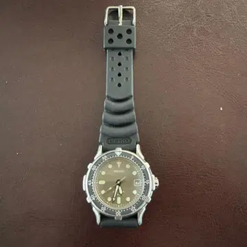 SEIKO 다이버즈 손목시계 블랙 스큐바 5H25-6030