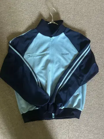 BELVET 스카이블루 네이비 트랙 자켓
