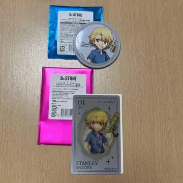 [ 미사용 새상품 ] Dr.STONE 스탠리 캔뱃지 렌티큘러 카드